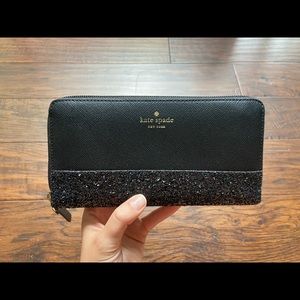 NWOT Kate Spade Black Greta Court Leather Wallet
